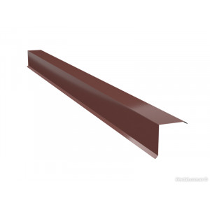 Вітрова планка для металочерепиці пряма Оptima Steel 0,45 ZN100 Polyester